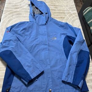 The North Face Summit Series Coat Womens Size Medium Gore Tex Blue Hooded Shell